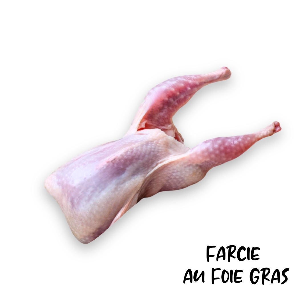 Caille Crue Farcie au Foie Gras 190gr