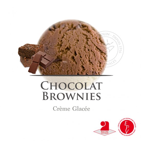 Bac 2.5L - Crème Glacée Chocolat Brownies