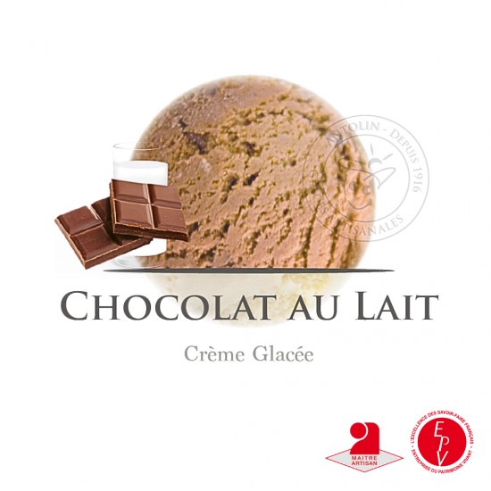 Bac 2.5L - Crème Glacée Chocolat au Lait