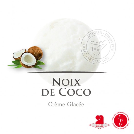 Bac 2.5L - Crème Glacée Noix de Coco
