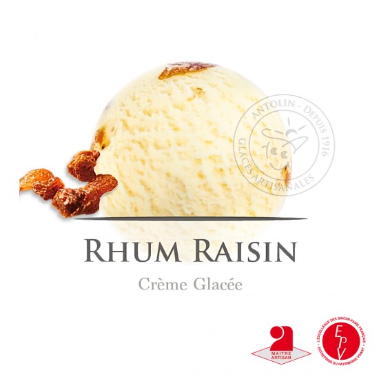 Bac 2.5L - Crème Glacée Rhum Raisin