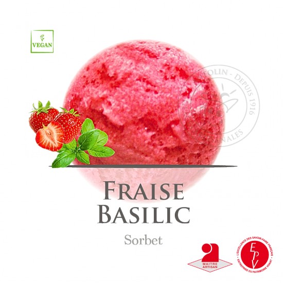 Bac 2.5L - Sorbet Fraise basilic