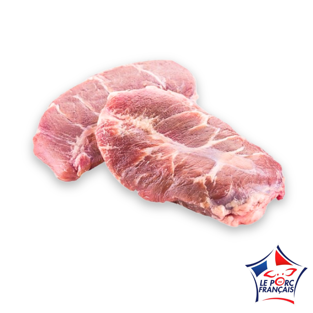 Noix de joue de porc crues , entières et surgelées IQF