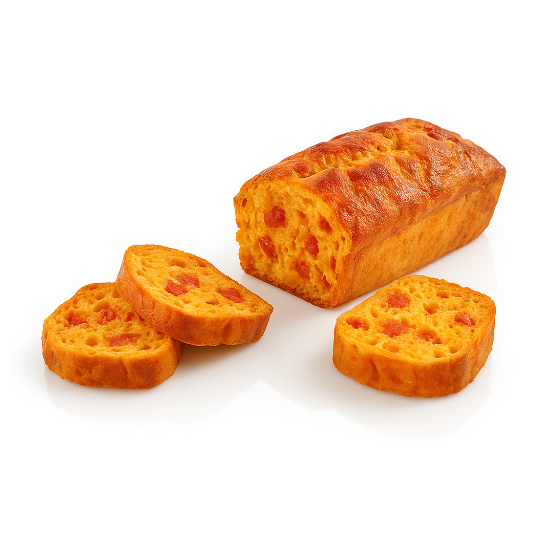 Cake aux chorizo et à la tomate, à trancher