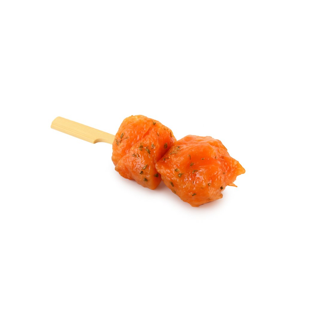 Mini brochette de saumon, marinée sauce Teriyaki