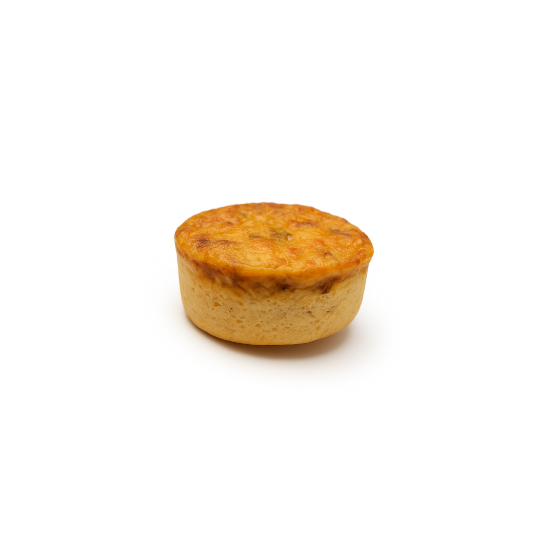 Petit four salé, clafoutis girolles et parmesan 20gr