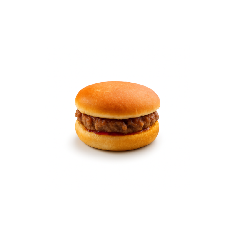 Mini hamburger de boeuf avec tranche de cornichon
