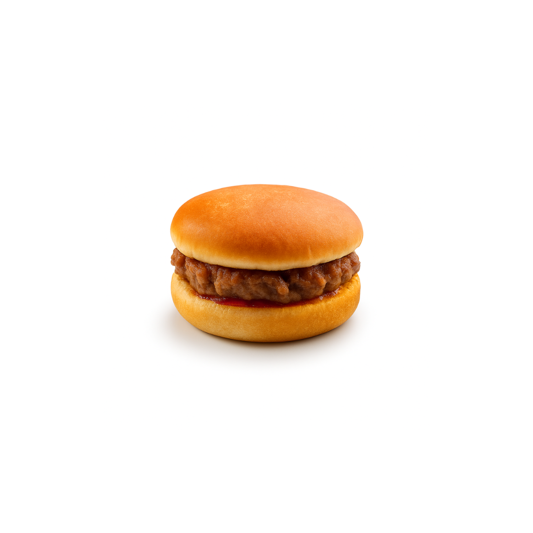 Mini hamburger de boeuf avec tranche de cornichon