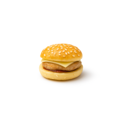 Mini hamburger surgelé garni de poulet et de fromage