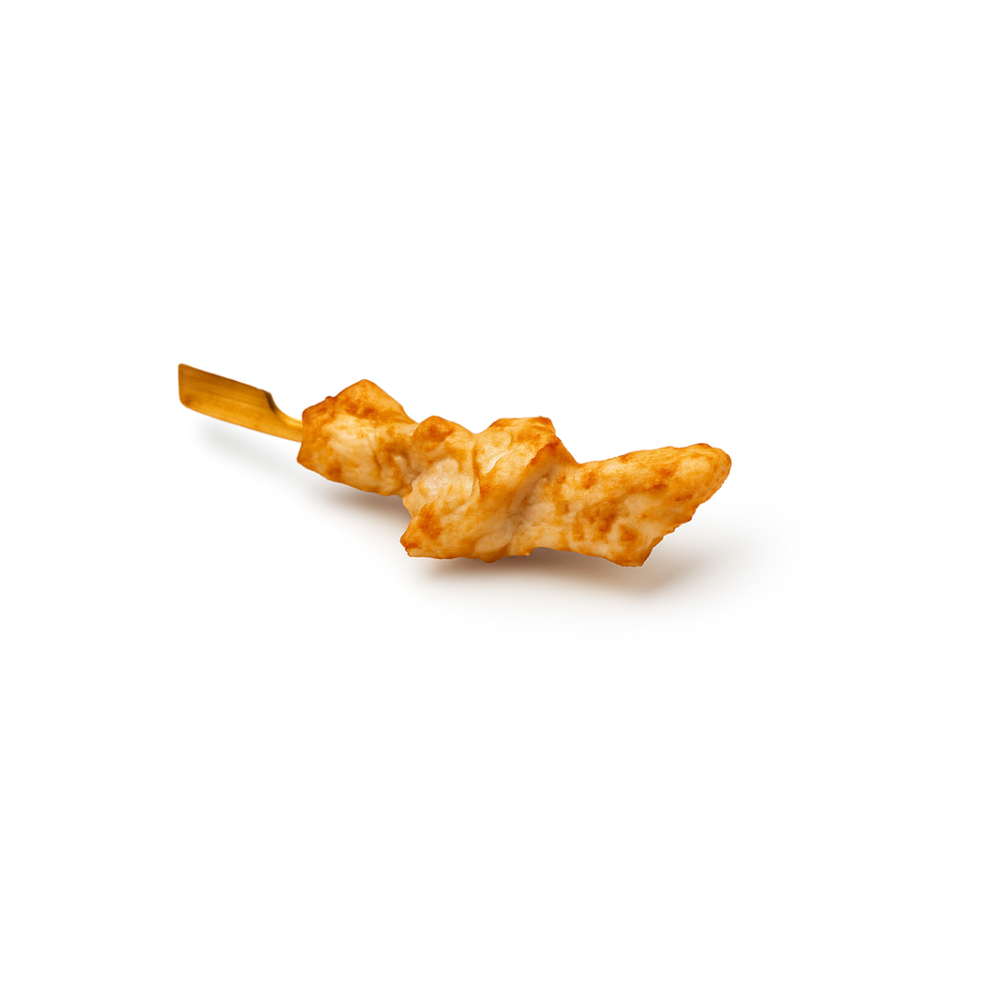 Mini brochette de poulet cuit et nature +/- 15gr