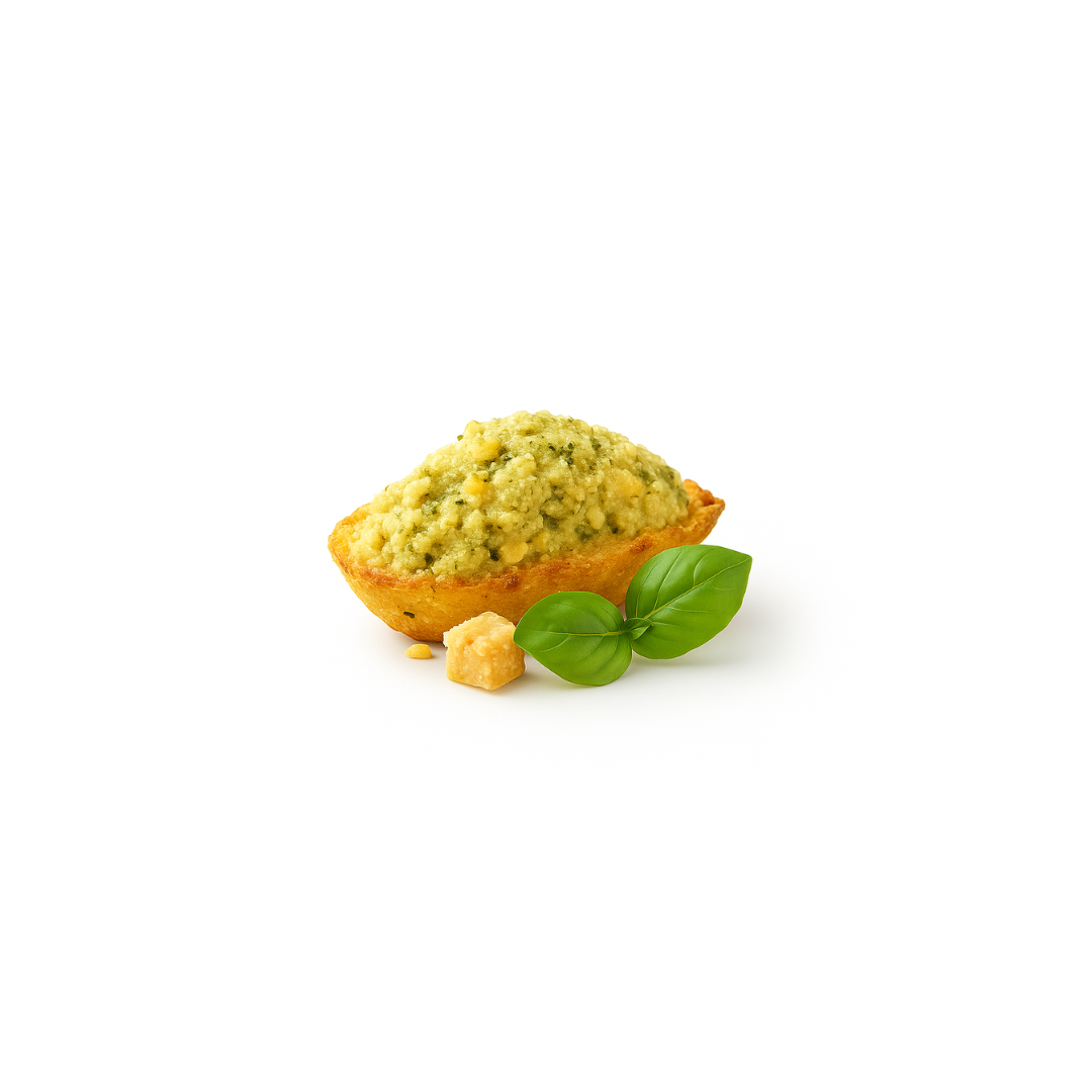 Bouchée mini madeleine salée farcie au pesto