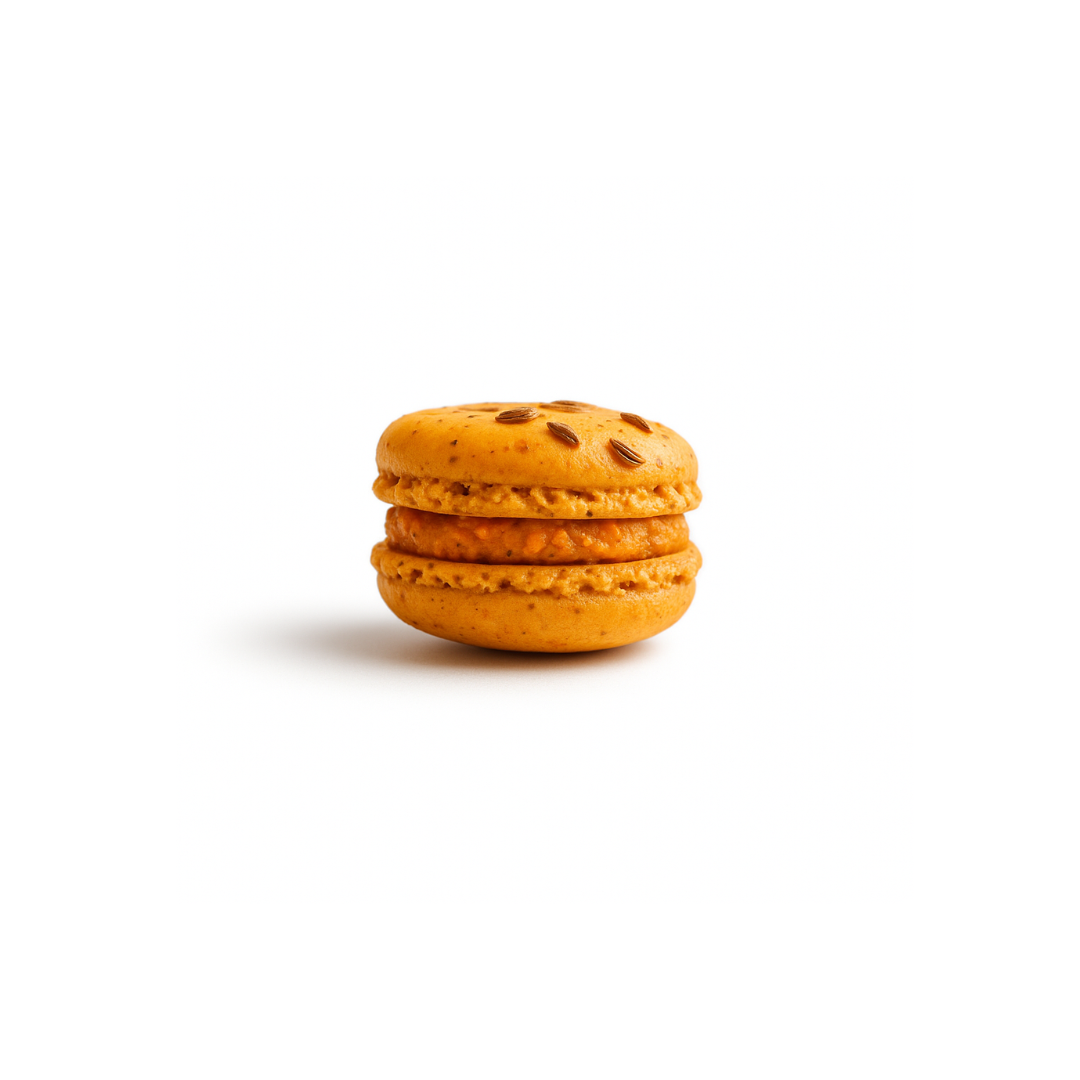 Macaron salé carottes et graines de cumin 12gr