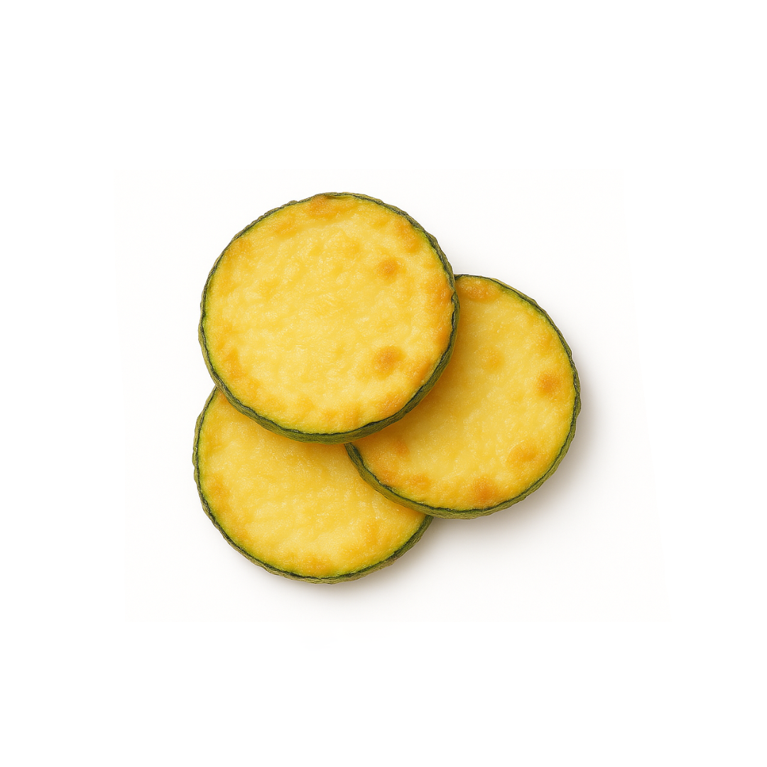 Beignets surgelés IQF, de rondelles de courgettes