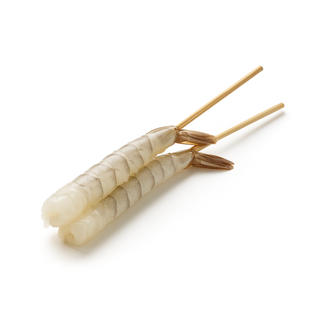 Mini brochette de queue de crevette décortiquée