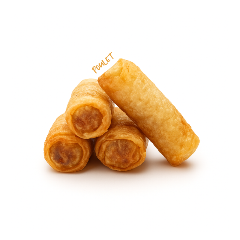 Nems vietnamiens frits et fourrés au poulet surgelés
