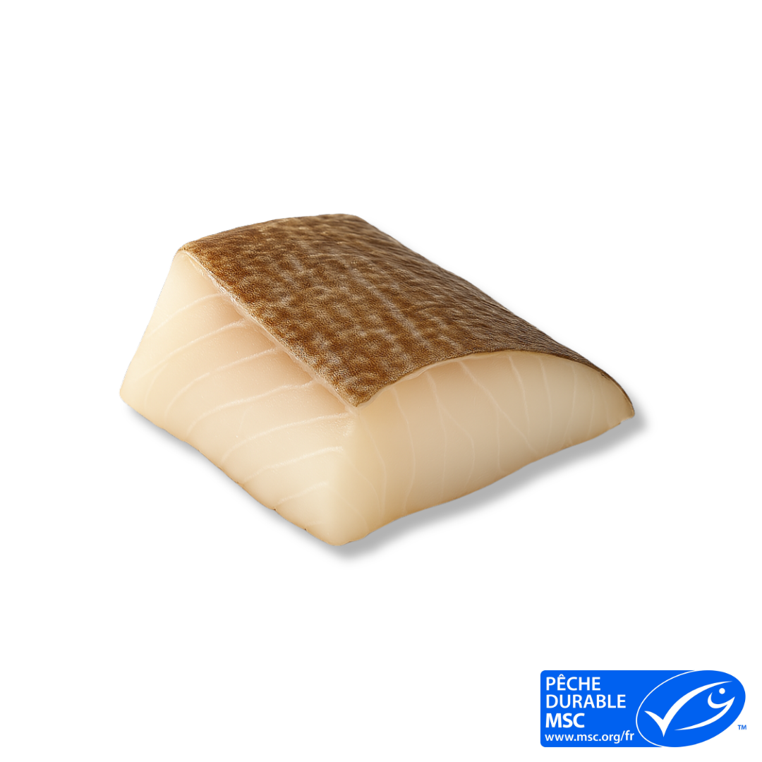 Dos de cabillaud sans peau et sans arêtes 180gr Dos de cabillaud sans peau et sans arêtes 180gr