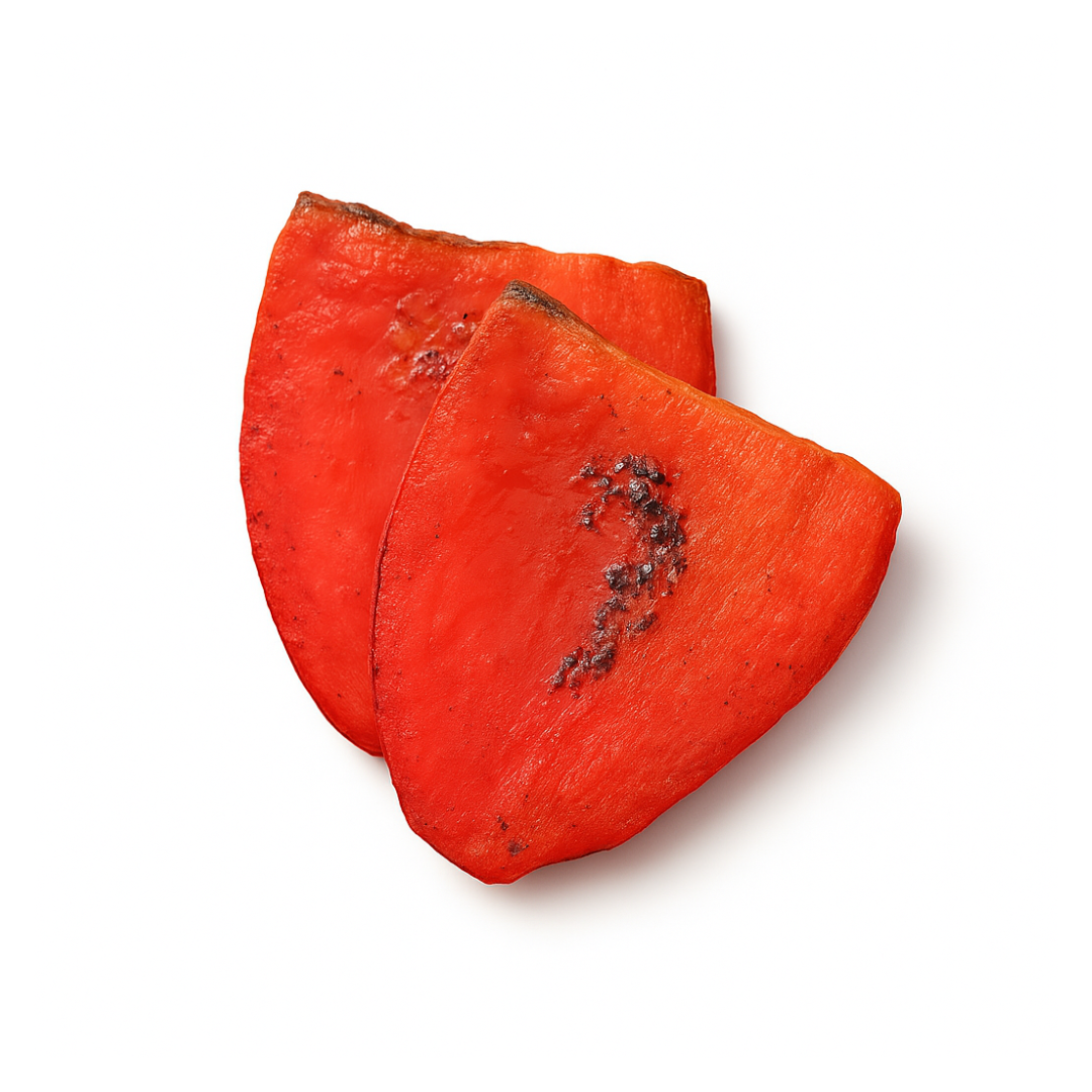 Poivrons rouges sans pédoncules rôtis, pelés