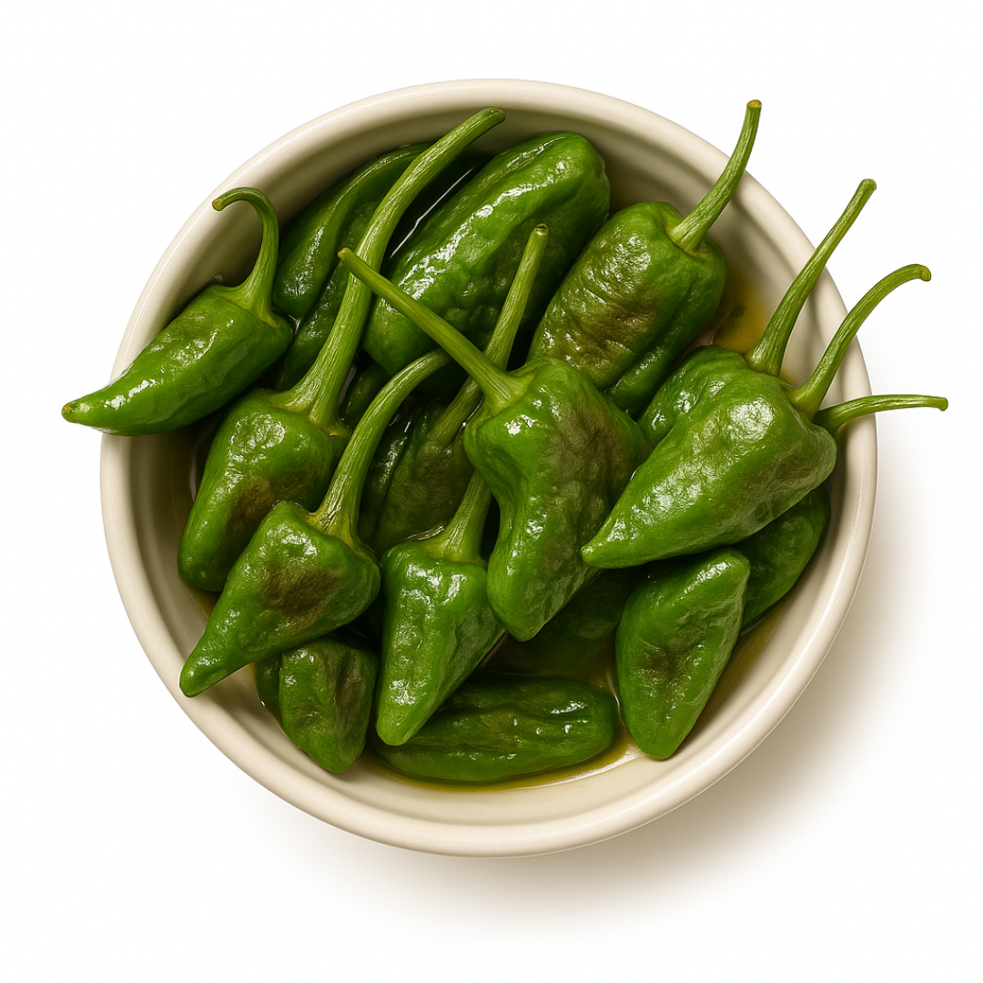 Pimientos de Padron petit piment doux frits