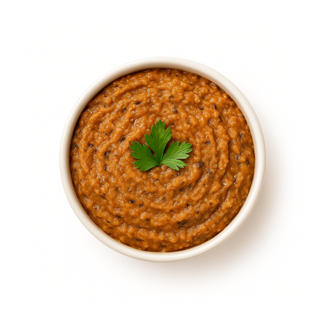 Préparation surgelée de caviar d'aubergines grillées