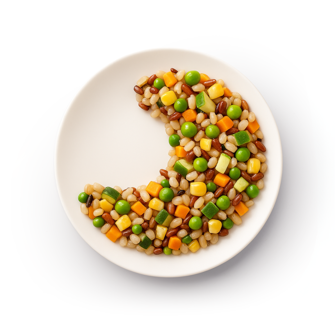 Harmonie de céréales et de légumes surgelés