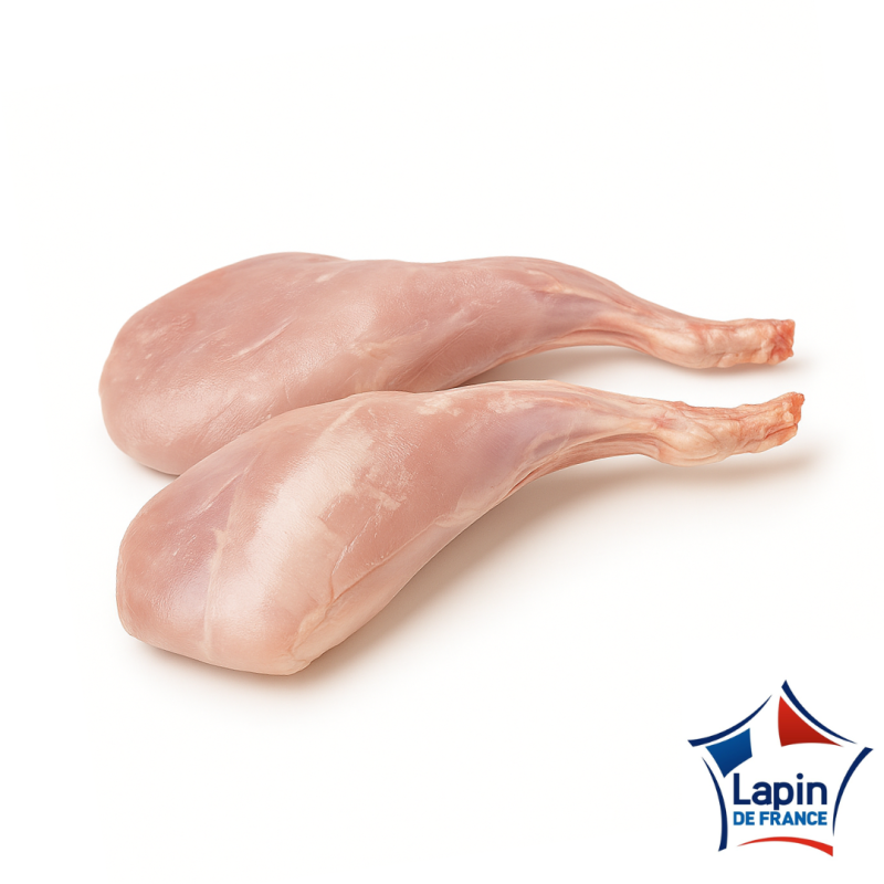 Cuisses issues de lapin élevé et abattu en France