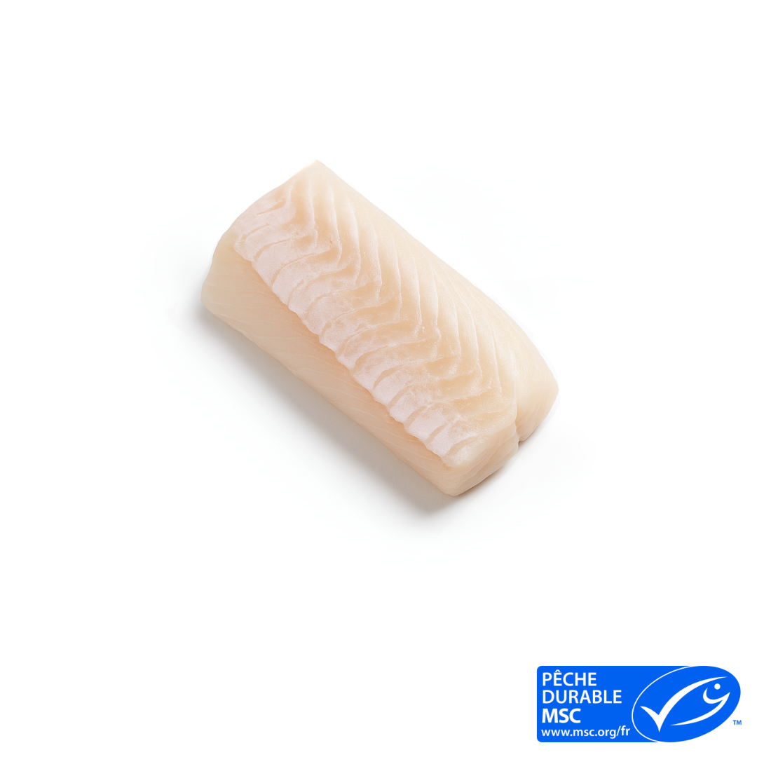 Dos d'églefin sans peau, poisson certifié MSC de 130gr