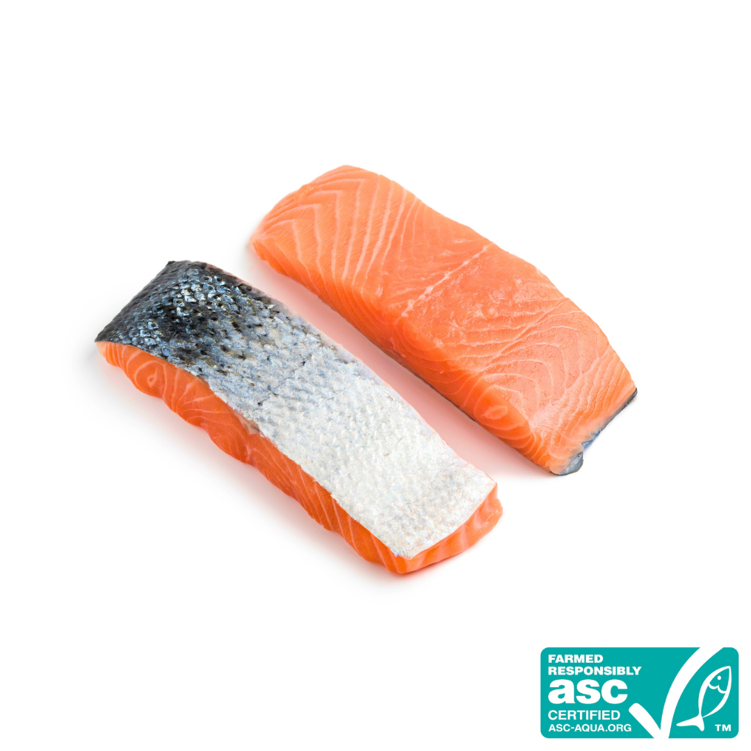 Pavé de Saumon 150gr avec sa peau, sans arêtes