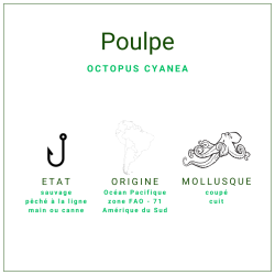 Demi tentacules poulpes cuits sous-vide 40gr