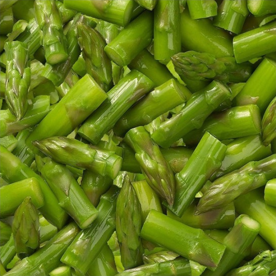 Asperges vertes coupes tips and cuts