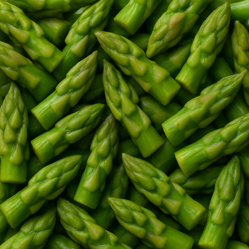 Pointes d'asperges vertes et entières surgelées