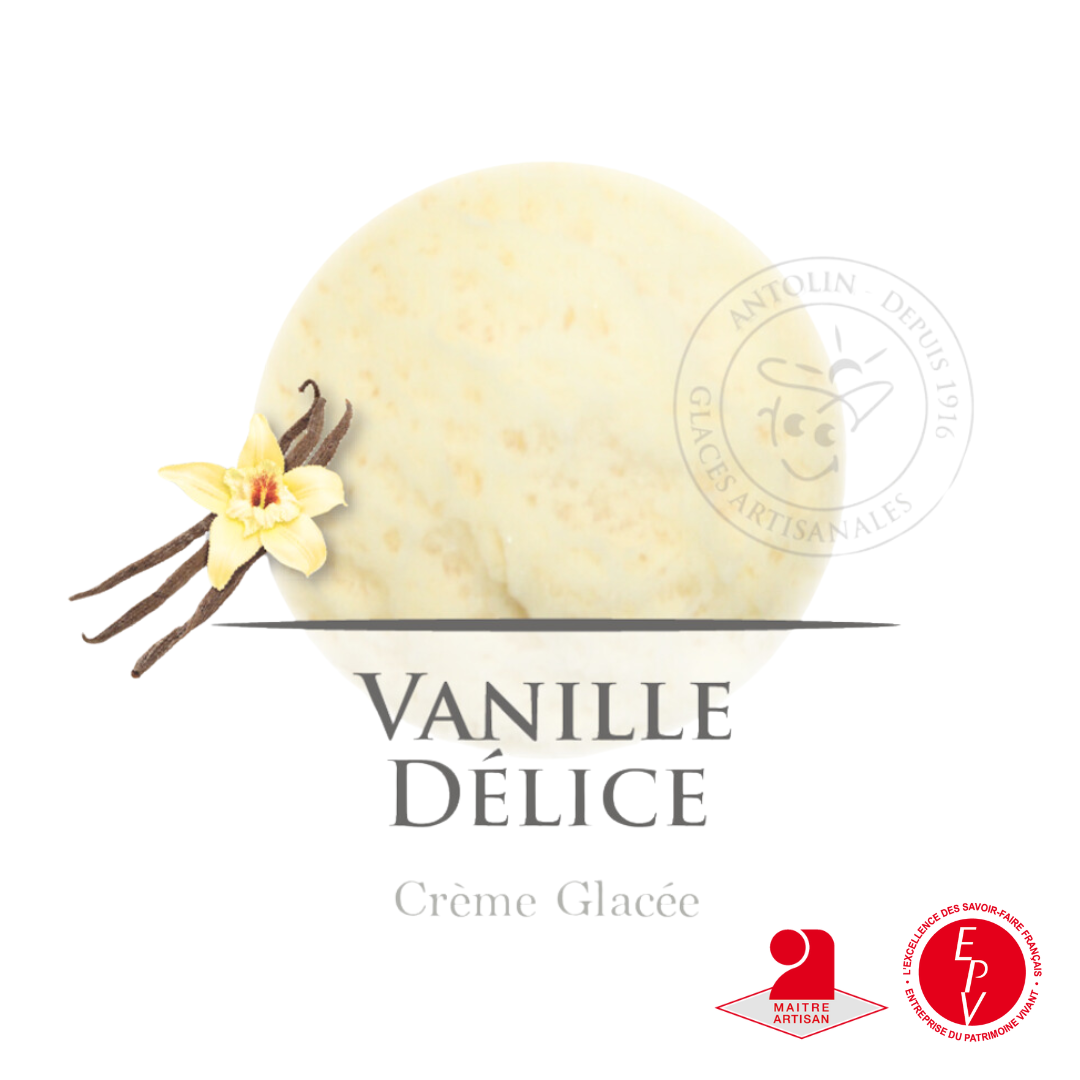 Crème glacée vanille délice Bourbon - bac de 6L