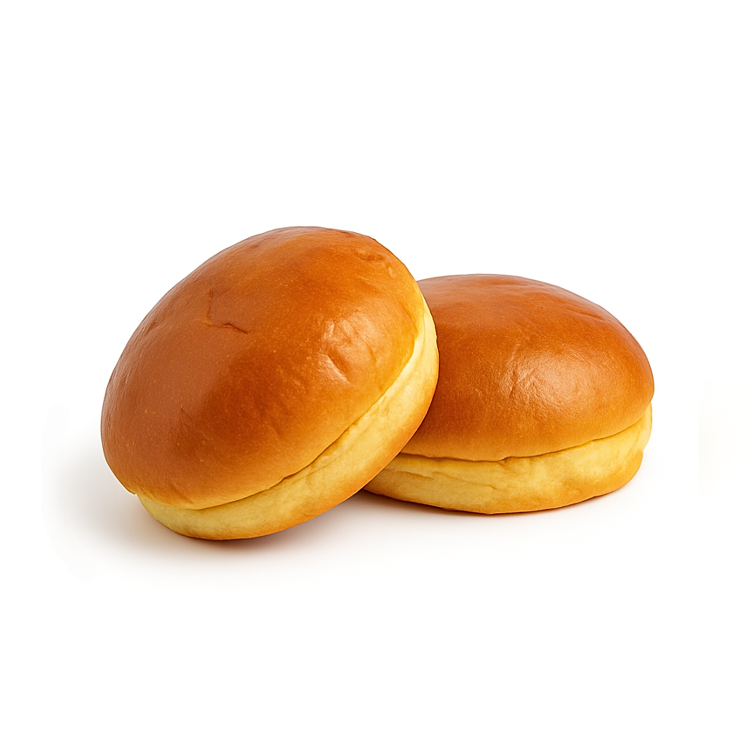 Pain bun brioché cuit, tranché et surgelé