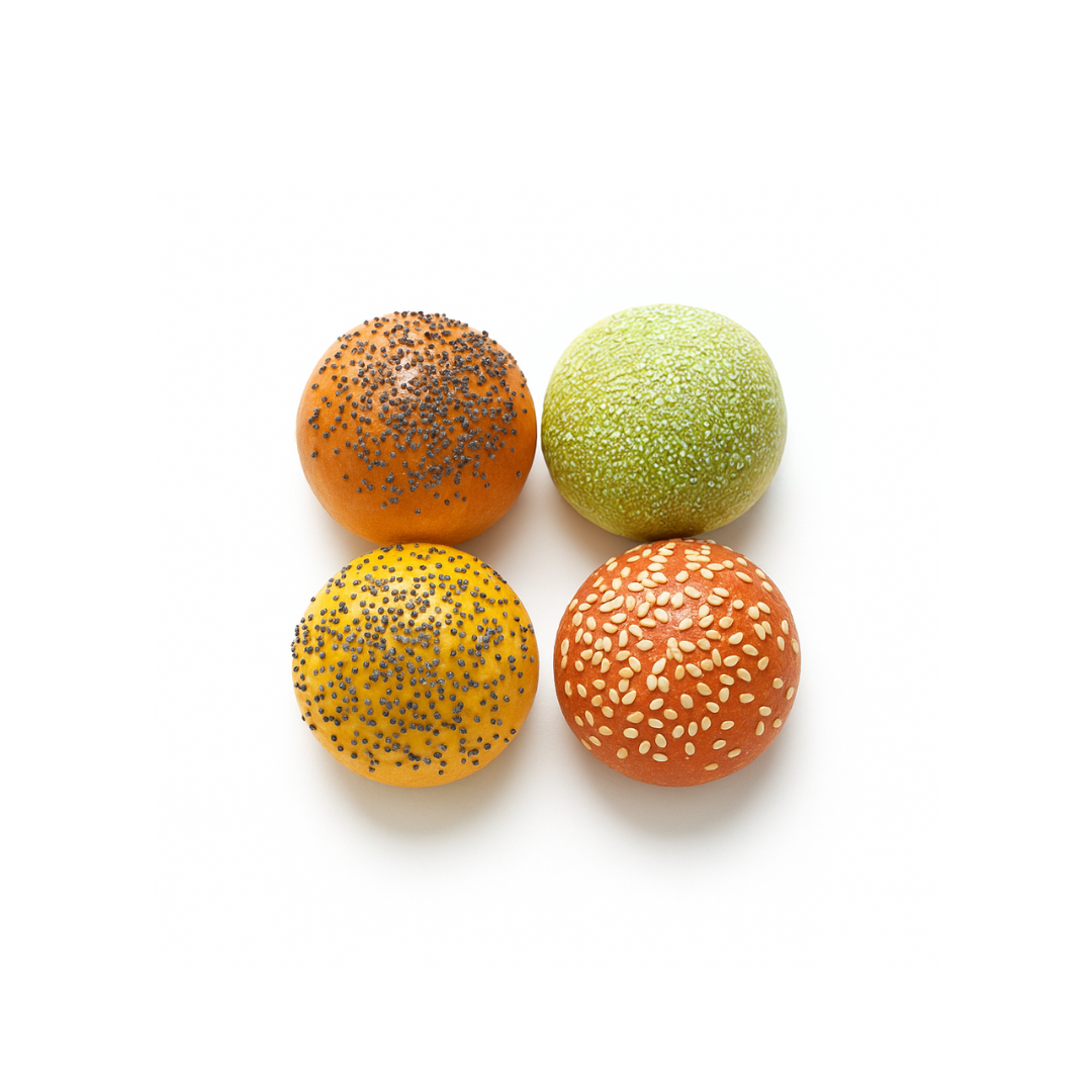 Mini brioches de 4 couleurs assorties