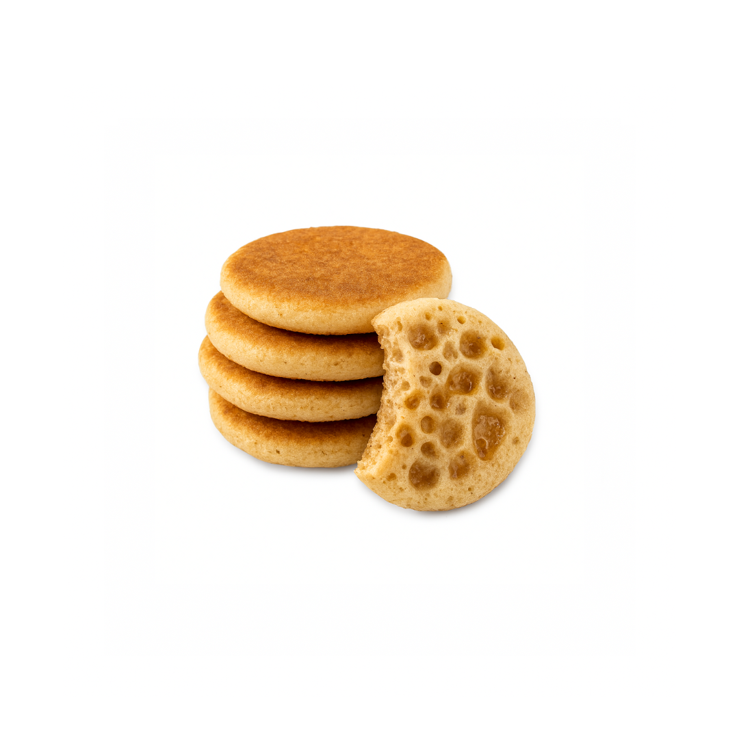 Mini blinis surgelés de blé noir, moelleux et légers