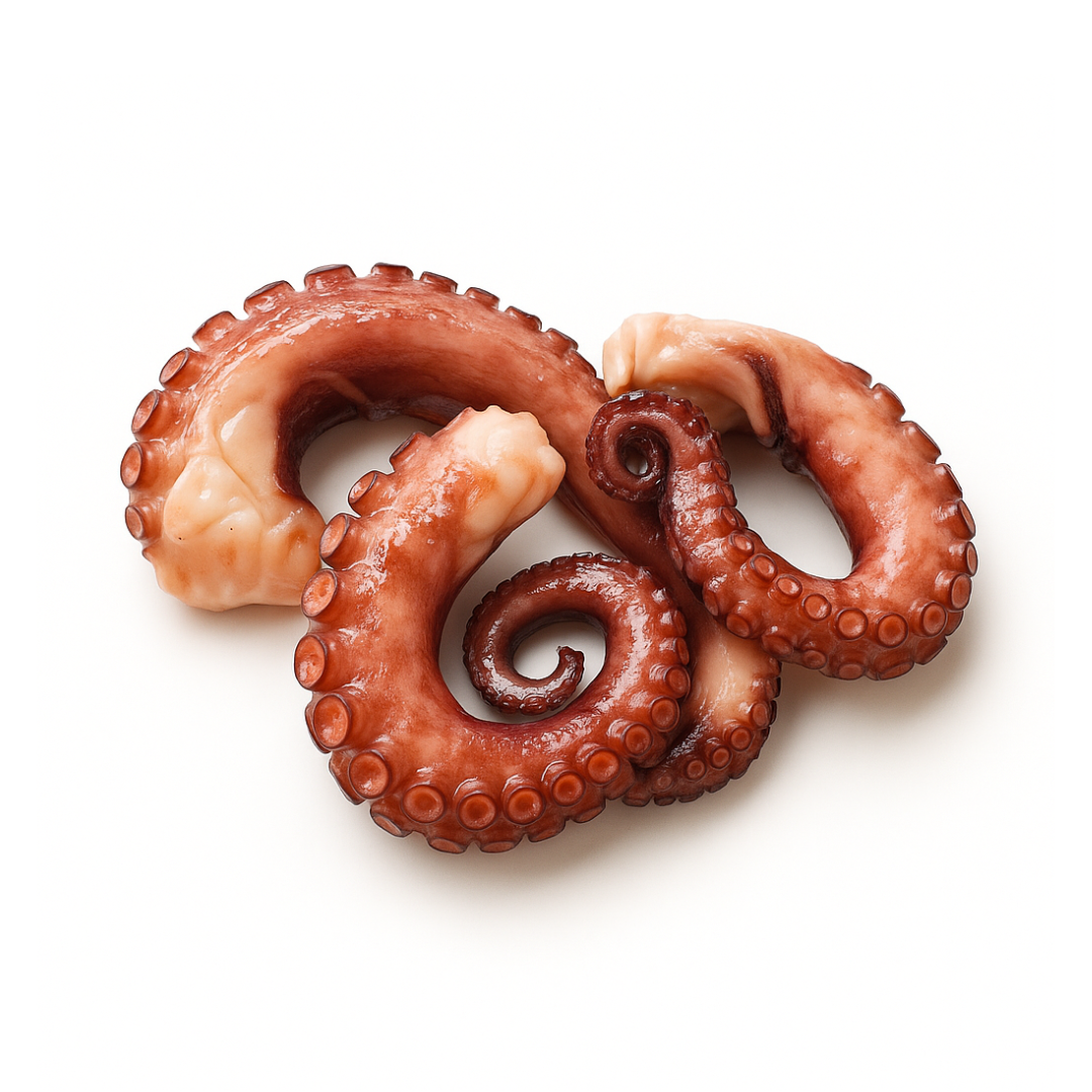 Tentacules de poulpes cuits et surgelés, d'Espagne
