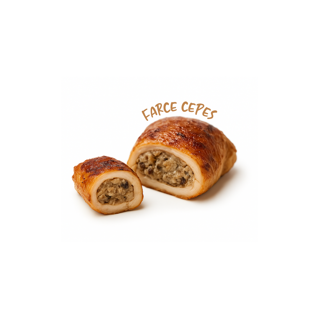 Fondant de poulet cru et farci aux cèpes IQF