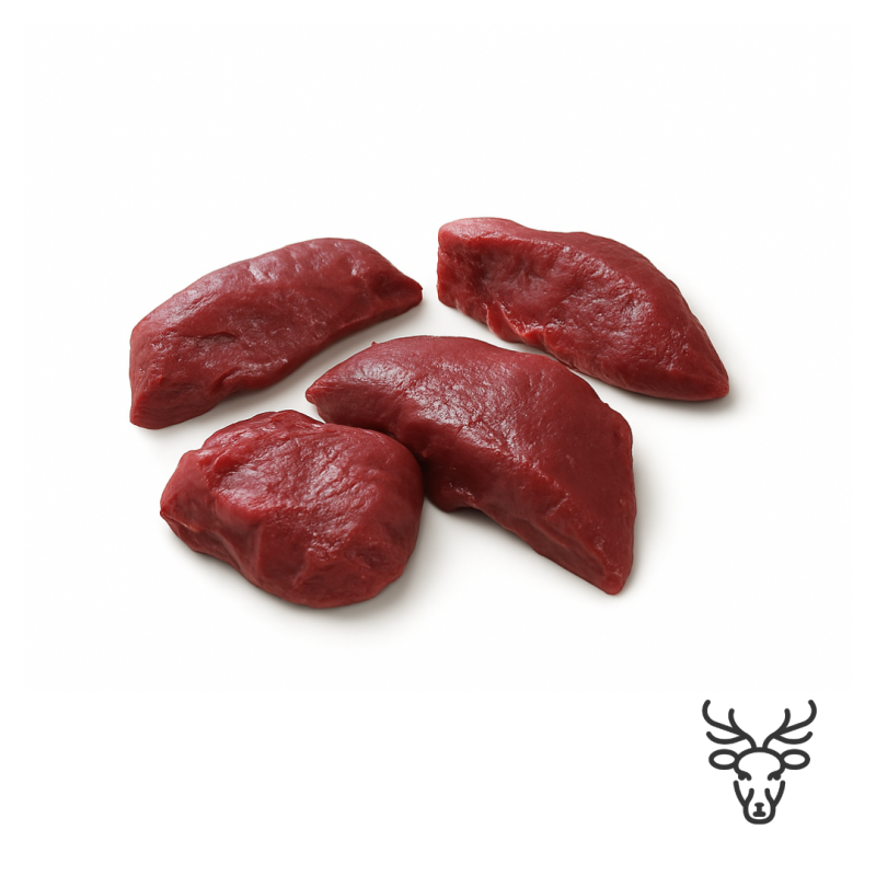 Pavé de cuissot de cerf sans peau et sans os