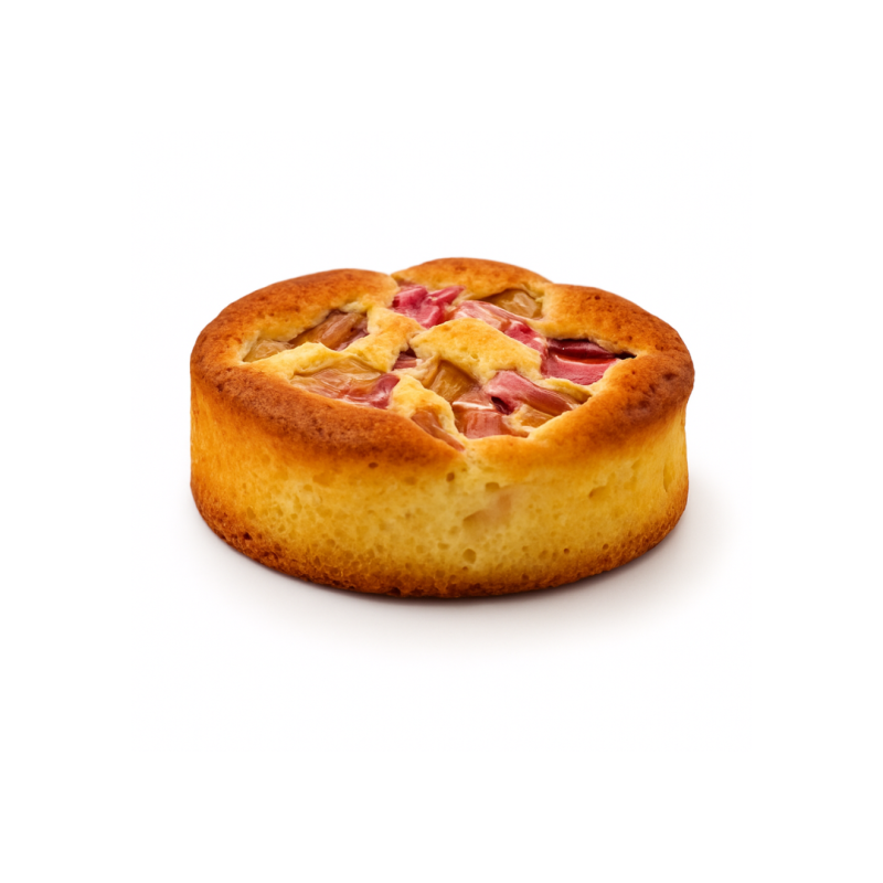 Financier à la rhubarbe et fleur de sureau de 80gr