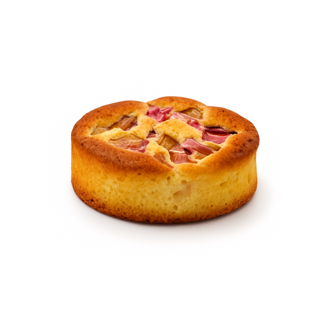 Financier à la rhubarbe et fleur de sureau de 80gr