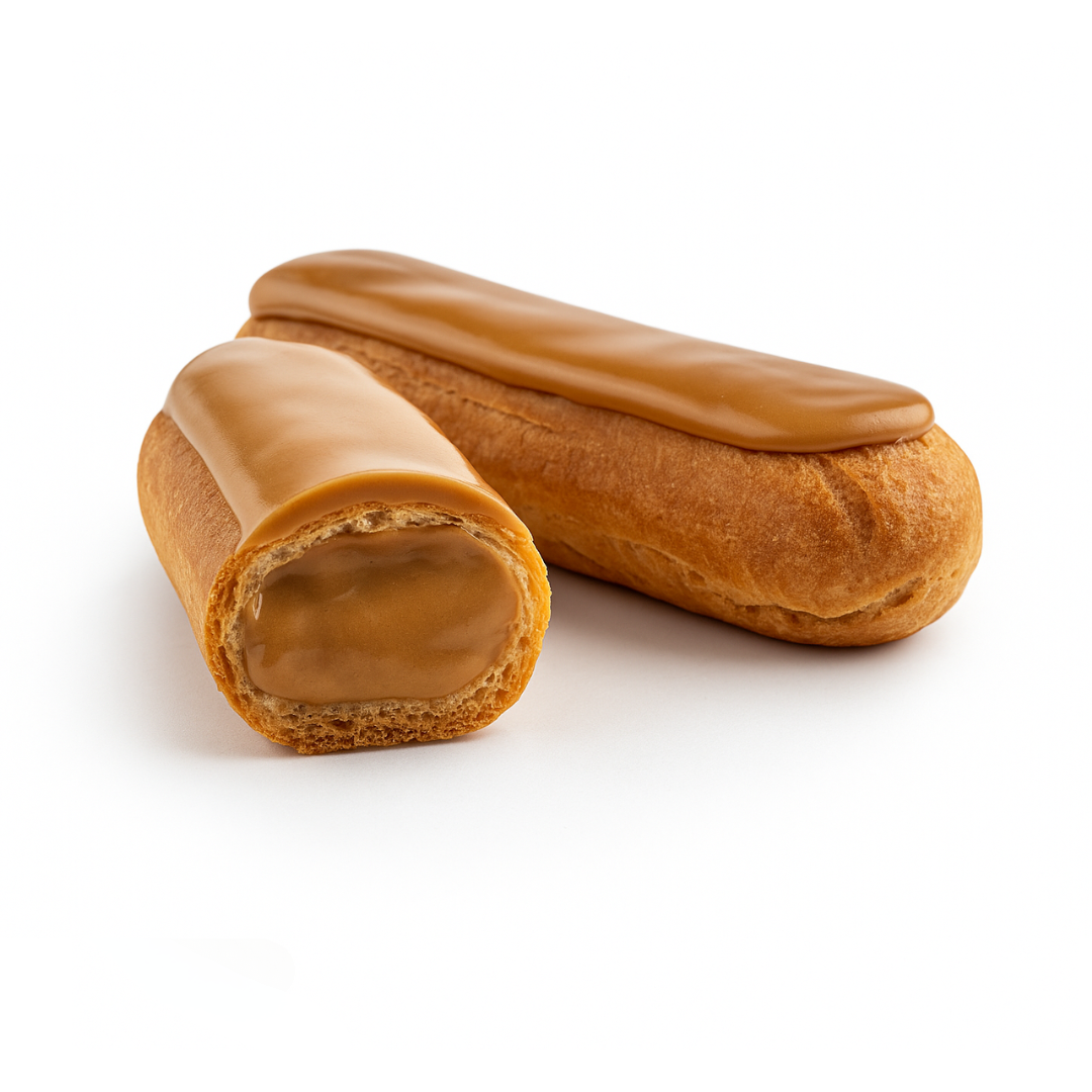 Eclair garni d'une crème pâtissière au café