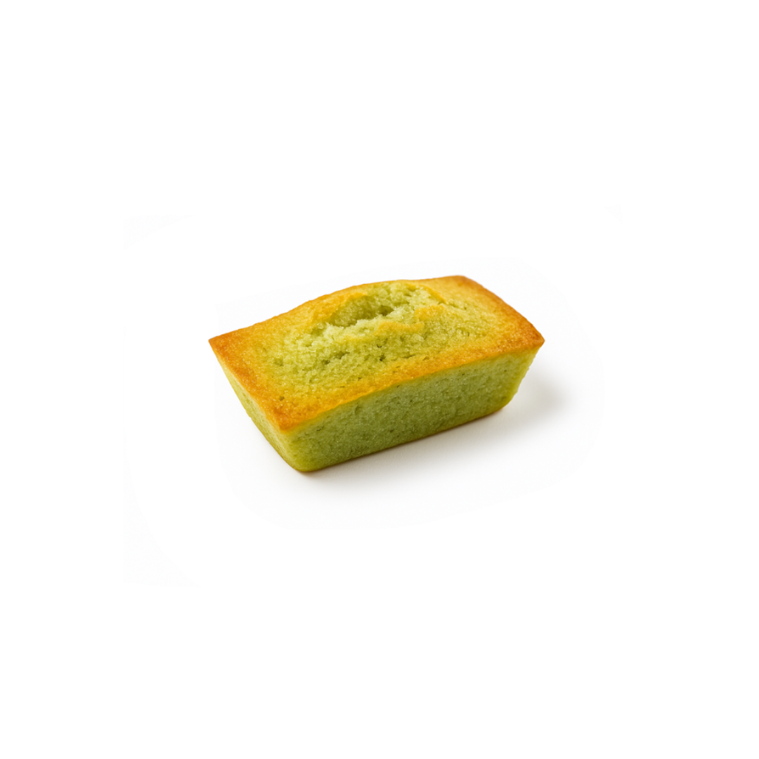 Financer à la pistache, petit four sucré de +/- 15gr Financer à la pistache, petit four sucré de +/- 15gr