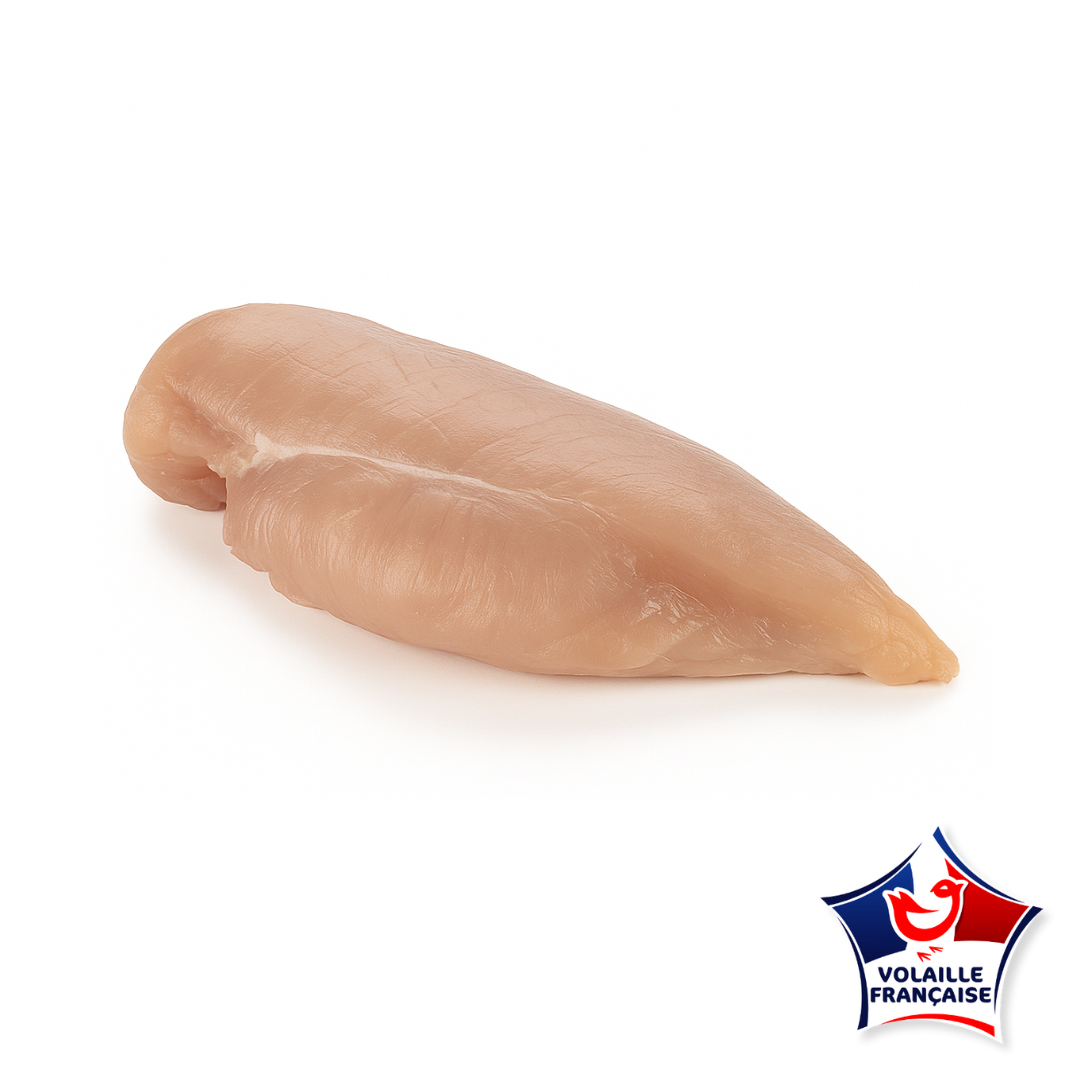 Filet de poulet sans peau IQF origine France Filet de poulet sans peau IQF origine France