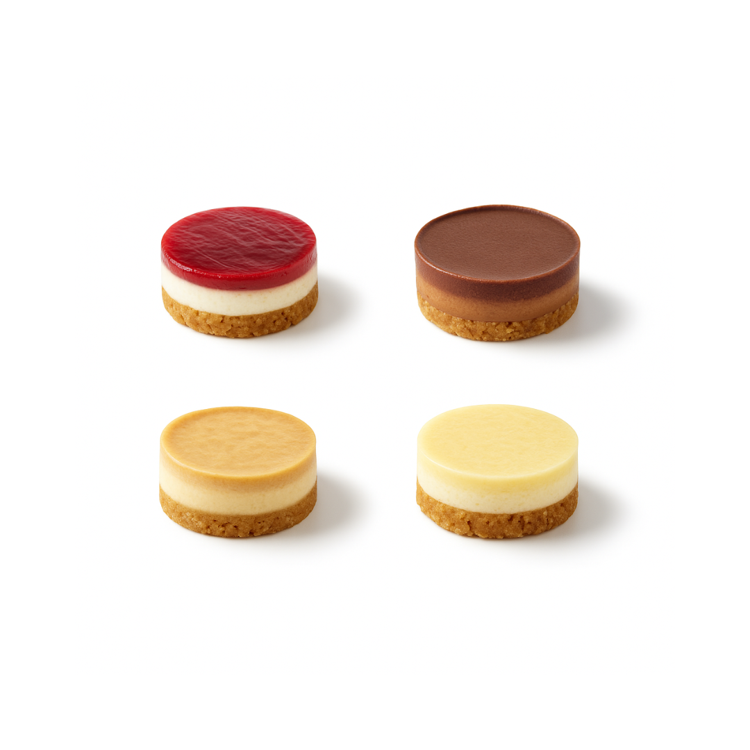 Assortiment de mini cheesecakes 20gr surgelés