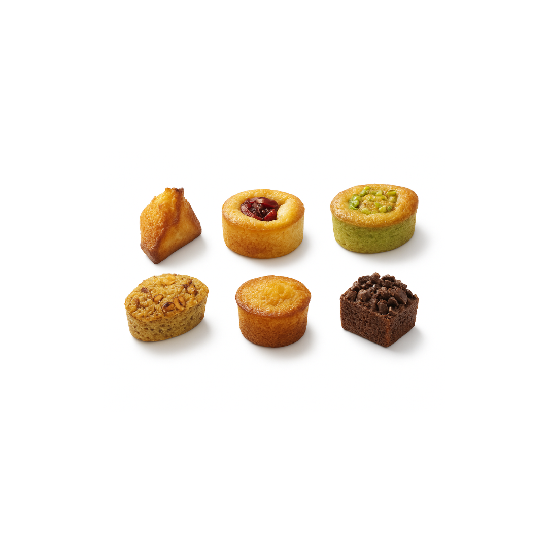 Assortiment de 6 recettes de moelleux sucrés