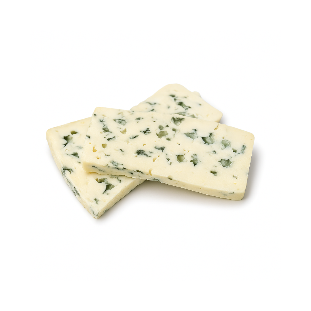 Fines tranches de bleu à pâte persillée IQF