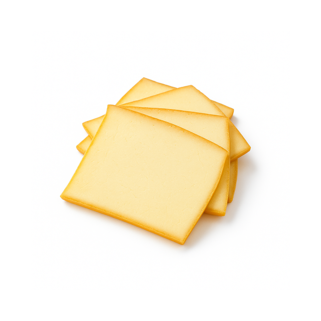 Tranches de fromage à raclette surgelées IQF