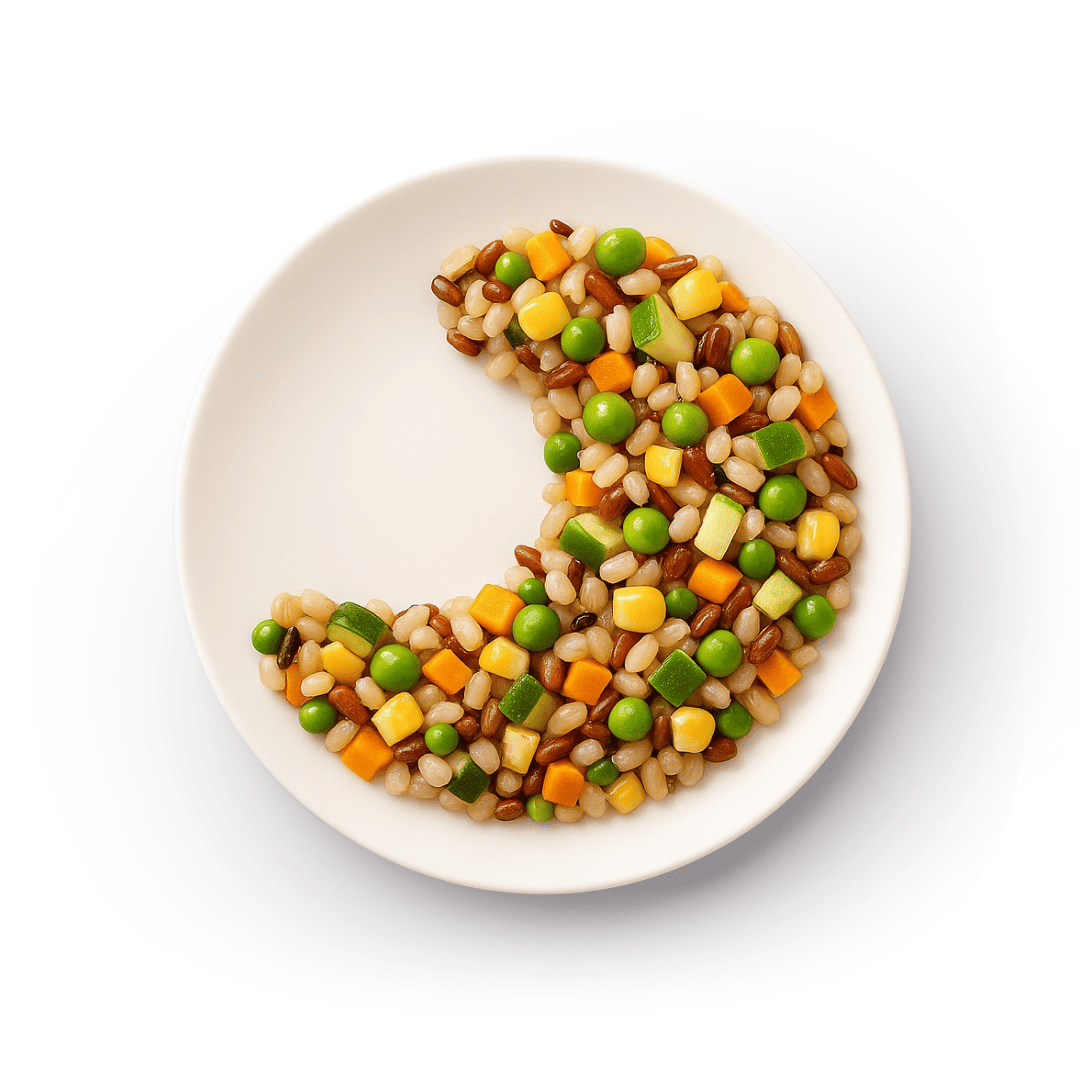 Harmonie de céréales et de légumes surgelés