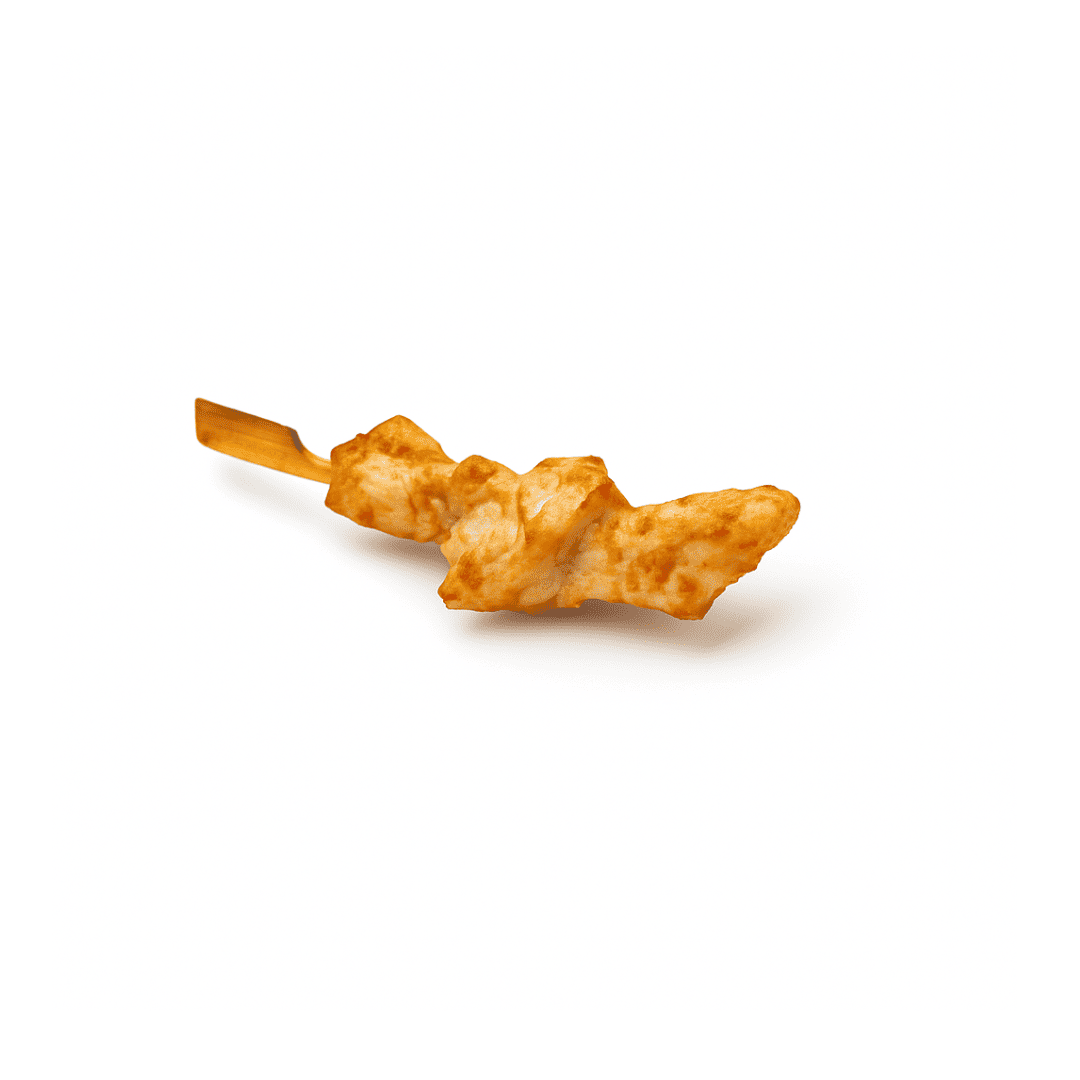Mini brochette de poulet cuit et nature +/- 15gr