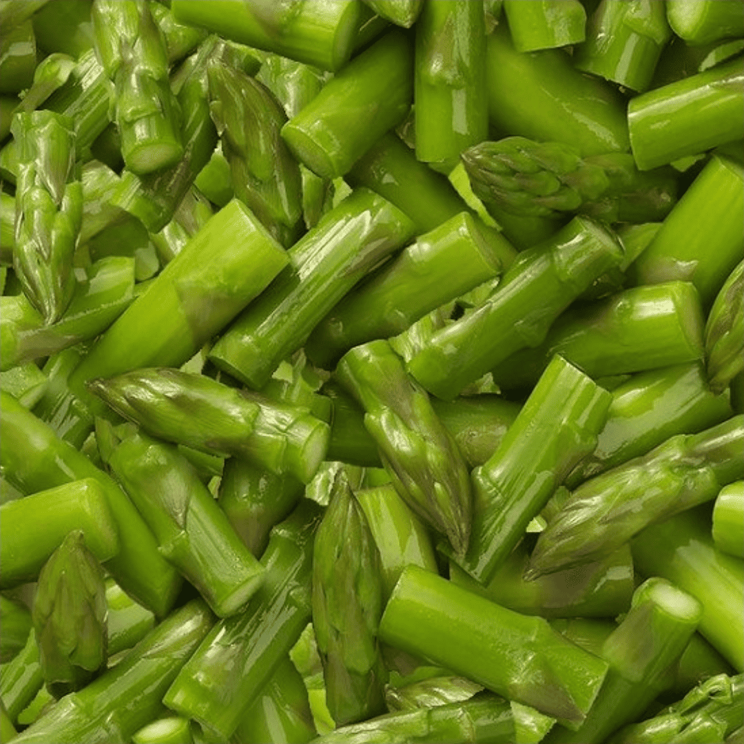 Asperges vertes coupes tips and cuts