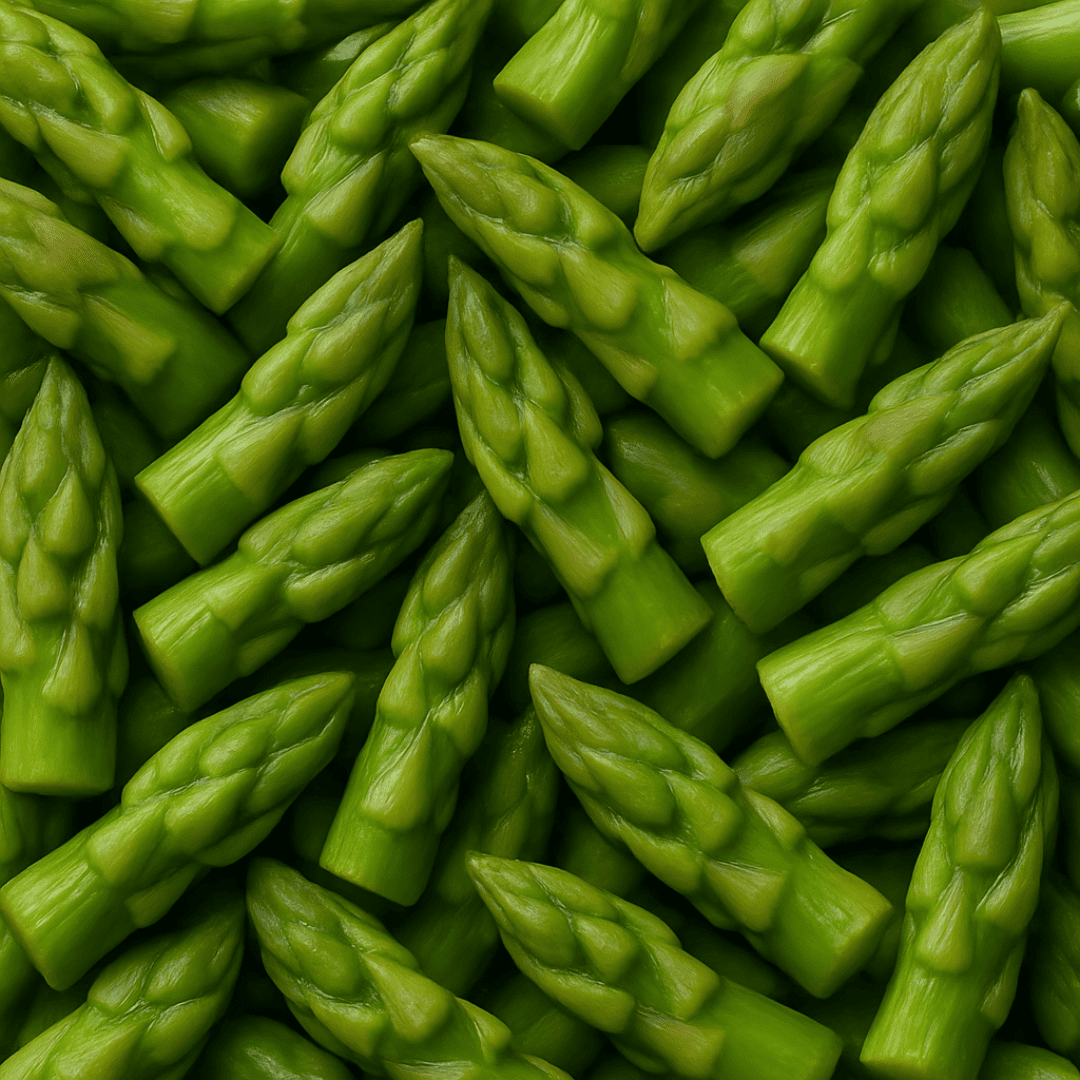 Pointes d'asperges vertes et entières surgelées